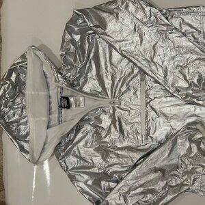 Brand New UMBRO Premier Metallic Windbreaker Hoodie Jacket Women S Juniors L